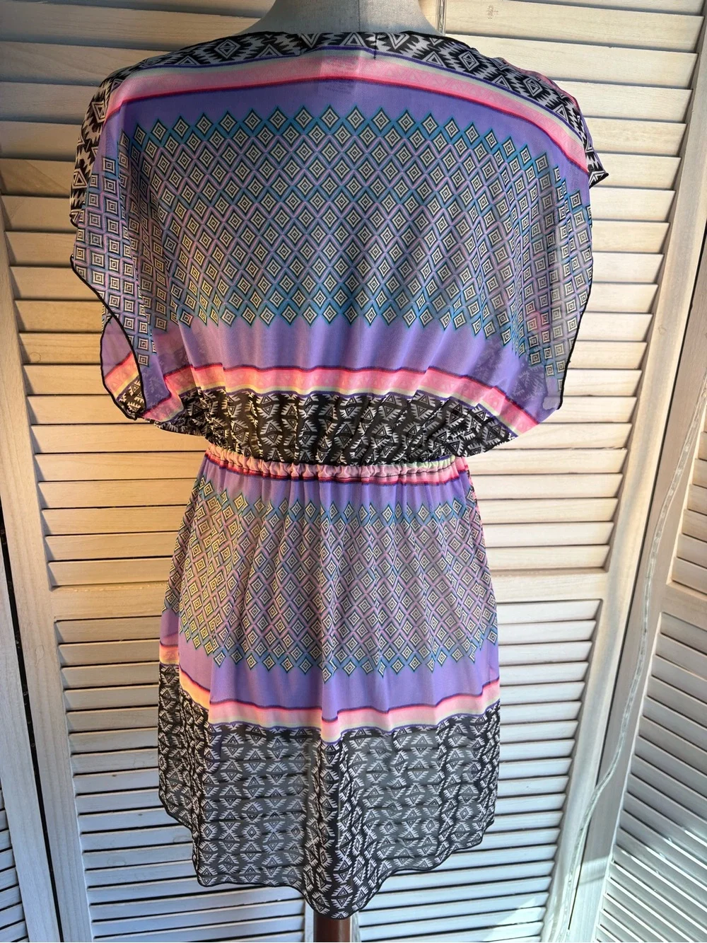 OP Purple Pink Patterned Swim Coverup